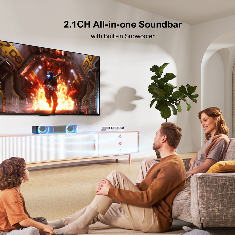 ULTIMEA Solo B30 2 1 Channel Soundbar  120W Peak Power  121 Preset EQ Matrices  Bluetooth 5 3  APP Control