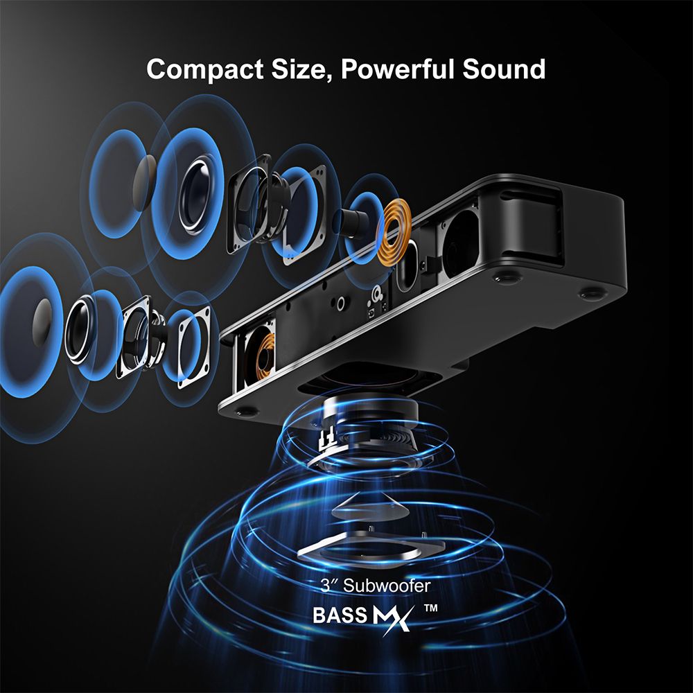 ULTIMEA Solo B30 2 1 Channel Soundbar  120W Peak Power  121 Preset EQ Matrices  Bluetooth 5 3  APP Control