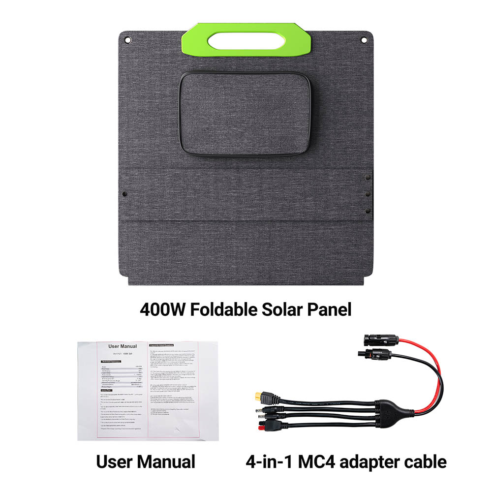 LIONSHEE LS-SP400F 400W Foldable Solar Panel 23% High Efficiency IP67 Waterproof Compatible with Power Station Generator/RV/