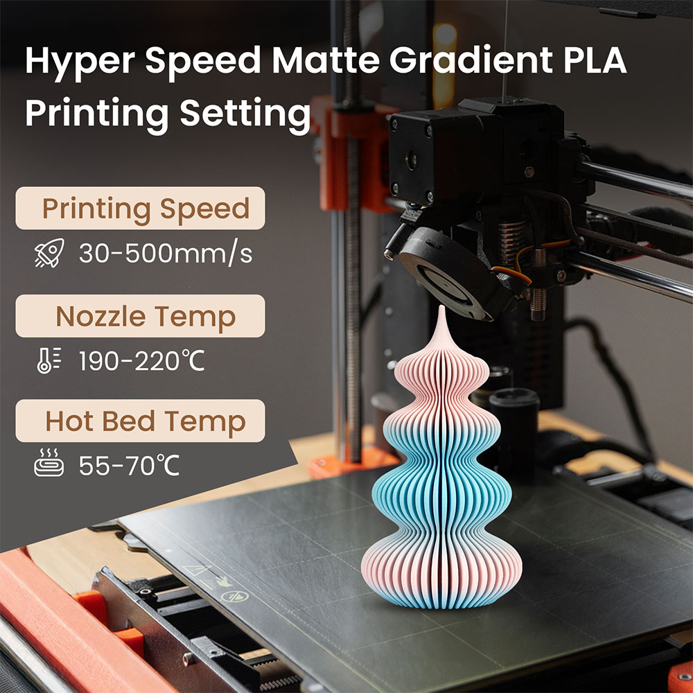 ERYONE High Speed Matte Gradient PLA Filament 1kg - Blue