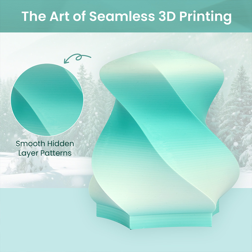 ERYONE High Speed Matte Gradient PLA Filament 1kg - Mint Green