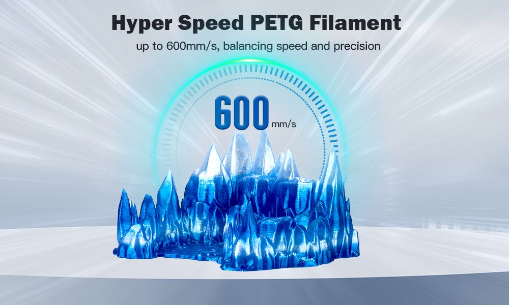 ERYONE High Speed Translucent Gradient Multi-Color PETG Filament  1kg - Rose Red