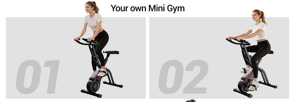 ROBORE CBX10 Home Exercise Bike  Quiet Magnetic Resistance  8-Level Adjustable  Adjustable Seat