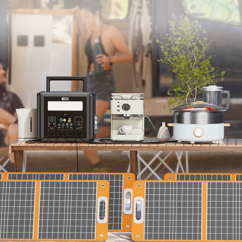 Flashfish T2000 2000W Portable Power Station  1536Wh LiFePO4 Battery  4000W Peak  1500W Fast AC Recharge  14 Outputs  for Home