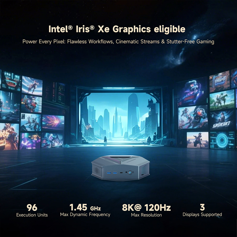 ALLIWAVA GH9 Mini PC Intel Core i9-12900HK 14 Cores Max 5 0GHz 32GB RAM 1TB SSD Mini Desktop HDMI USB-C DP Triple Display W