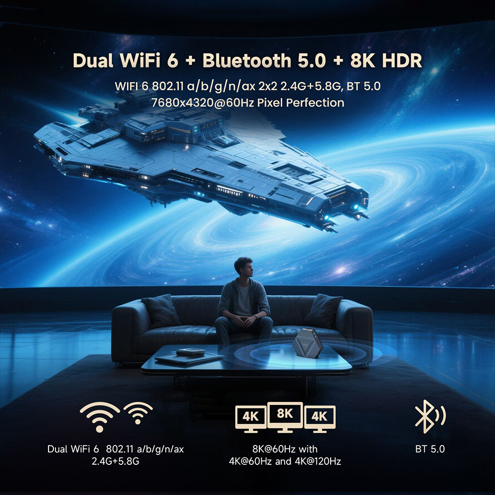 ALLIWAVA GH9 Mini PC Intel Core i9-12900HK 14 Cores Max 5 0GHz 32GB RAM 1TB SSD Mini Desktop HDMI USB-C DP Triple Display W