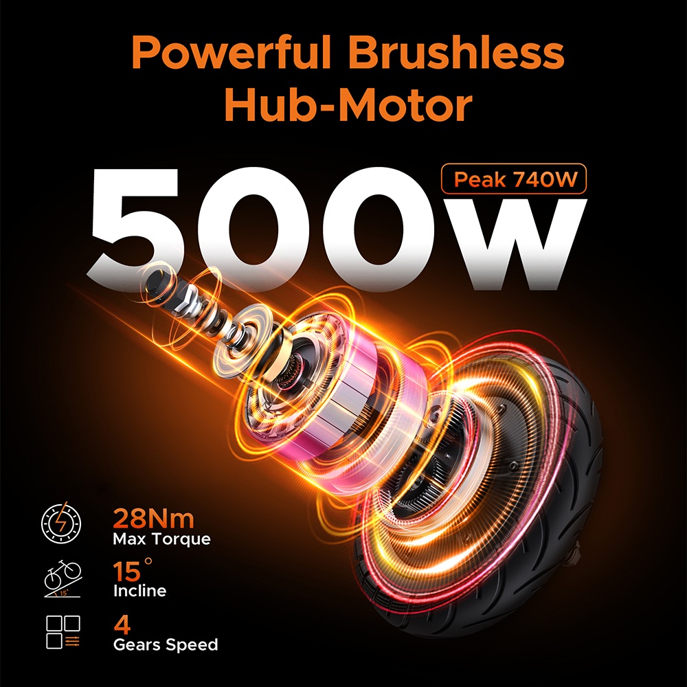 ENGWE Y400 Electric Scooter 500W Motor 48V 13 5Ah Battery 10 inch Tires 45km/h Max Speed 50km Range Mechanical Disc Brake