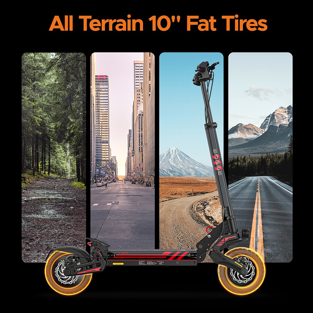 ENGWE Y400 Electric Scooter 500W Motor 48V 13 5Ah Battery 10 inch Tires 45km/h Max Speed 50km Range Mechanical Disc Brake