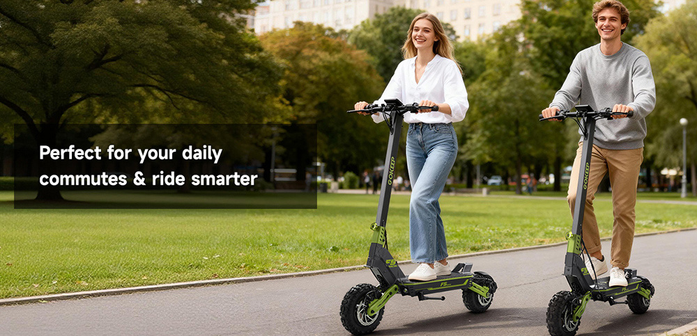 GOKEEP F5 Electric Scooter 1000W Motor 52V 20Ah Battery 11 inch Tires 55km/h Max Speed 80km Max Range Front