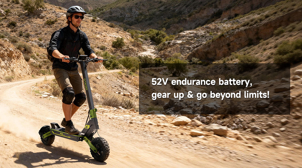 GOKEEP F5 Electric Scooter 1000W Motor 52V 20Ah Battery 11 inch Tires 55km/h Max Speed 80km Max Range Front