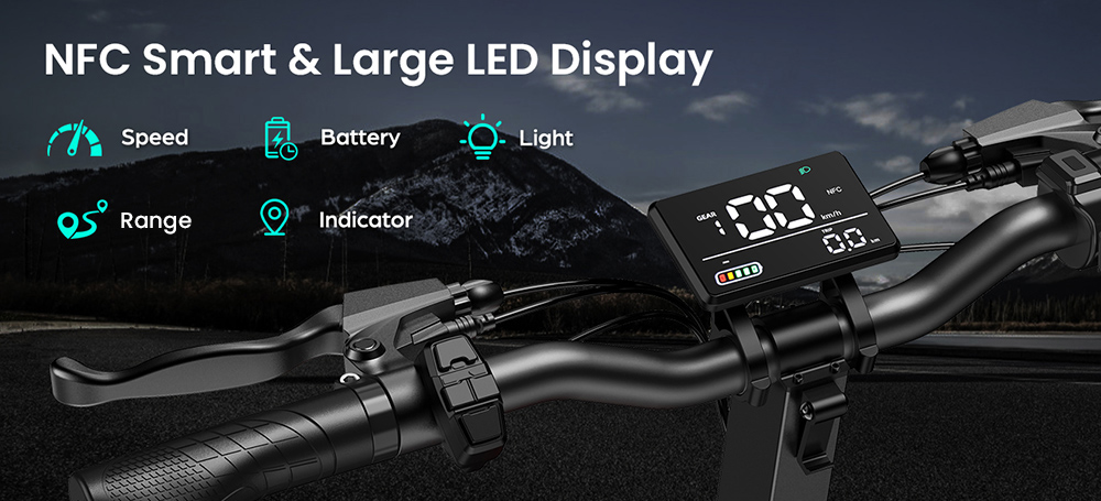 GOKEEP F5 Electric Scooter 1000W Motor 52V 20Ah Battery 11 inch Tires 55km/h Max Speed 80km Max Range Front