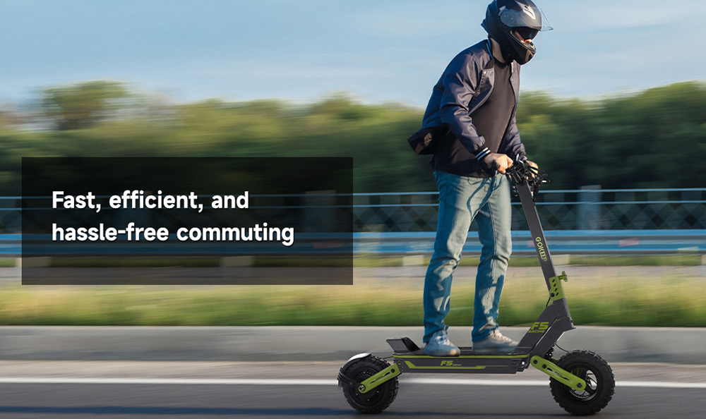 GOKEEP F5 Electric Scooter 1000W Motor 52V 20Ah Battery 11 inch Tires 55km/h Max Speed 80km Max Range Front