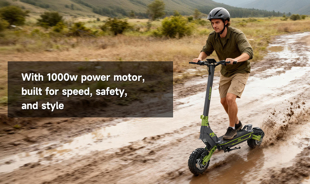 GOKEEP F5 Electric Scooter 1000W Motor 52V 20Ah Battery 11 inch Tires 55km/h Max Speed 80km Max Range Front