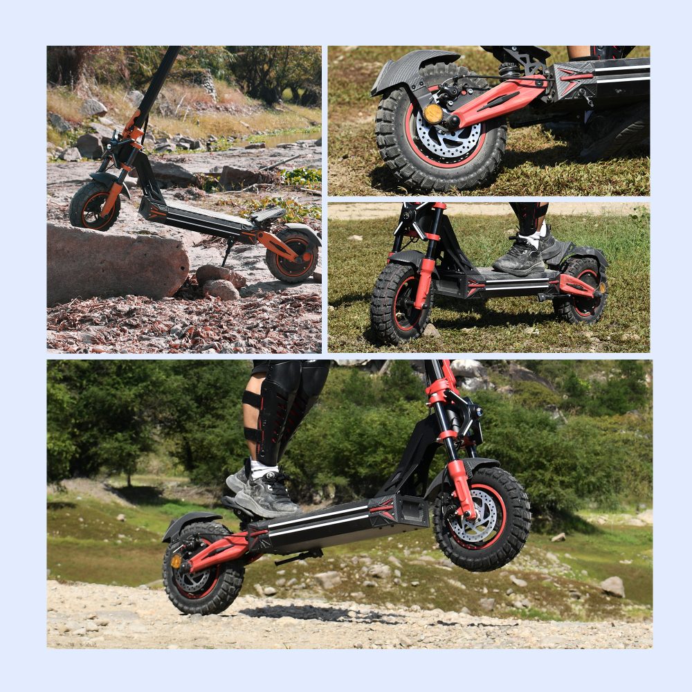 TWOFISH V4 MAX Electric Scooter 800W Motor 52V 23Ah Battery 10 inch Tires 57km/h Max Speed 60km Range Dual Disc Brake Fr