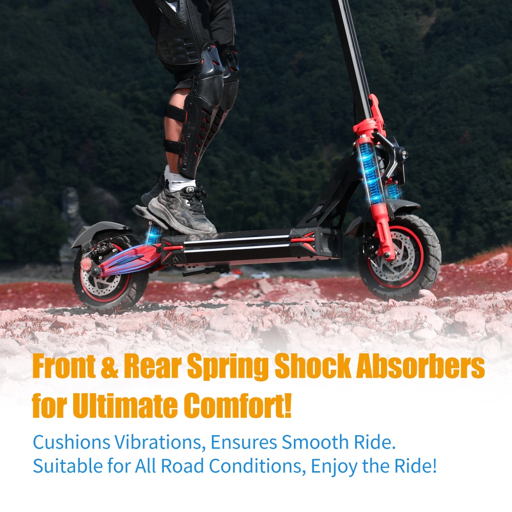 TWOFISH V4 MAX Electric Scooter 800W Motor 52V 23Ah Battery 10 inch Tires 57km/h Max Speed 60km Range Dual Disc Brake Fr