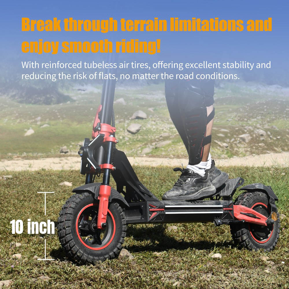 TWOFISH V4 MAX Electric Scooter 800W Motor 52V 23Ah Battery 10 inch Tires 57km/h Max Speed 60km Range Dual Disc Brake Fr
