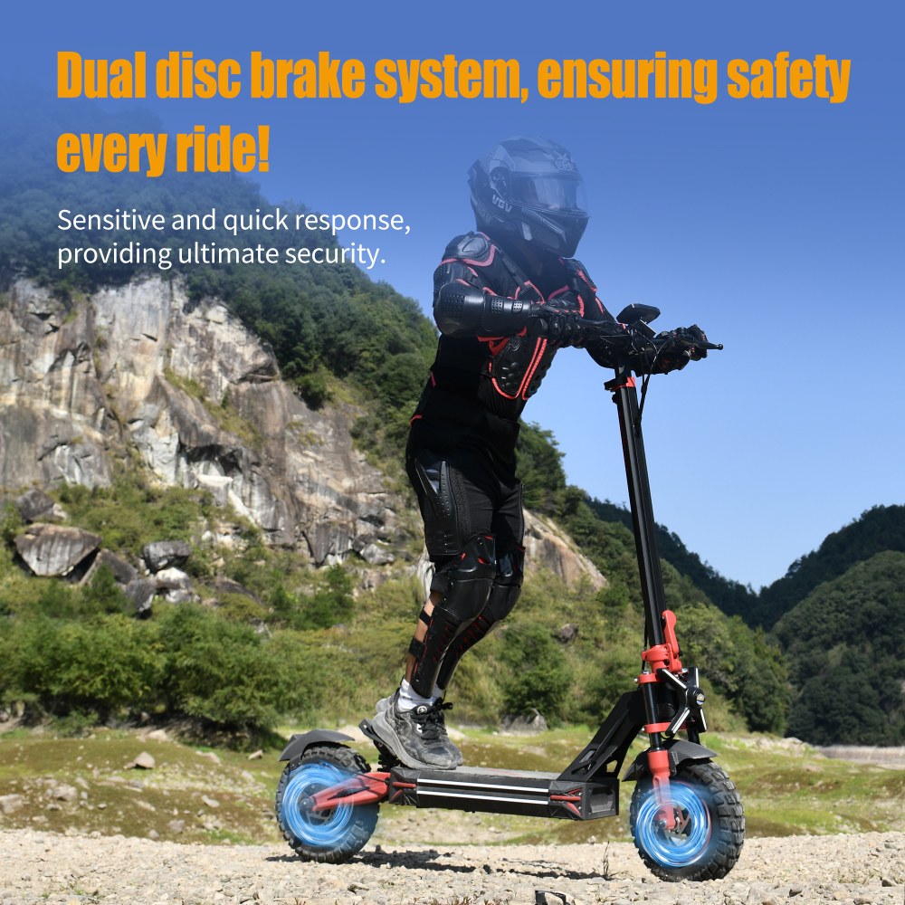 TWOFISH V4 MAX Electric Scooter 800W Motor 52V 23Ah Battery 10 inch Tires 57km/h Max Speed 60km Range Dual Disc Brake Fr