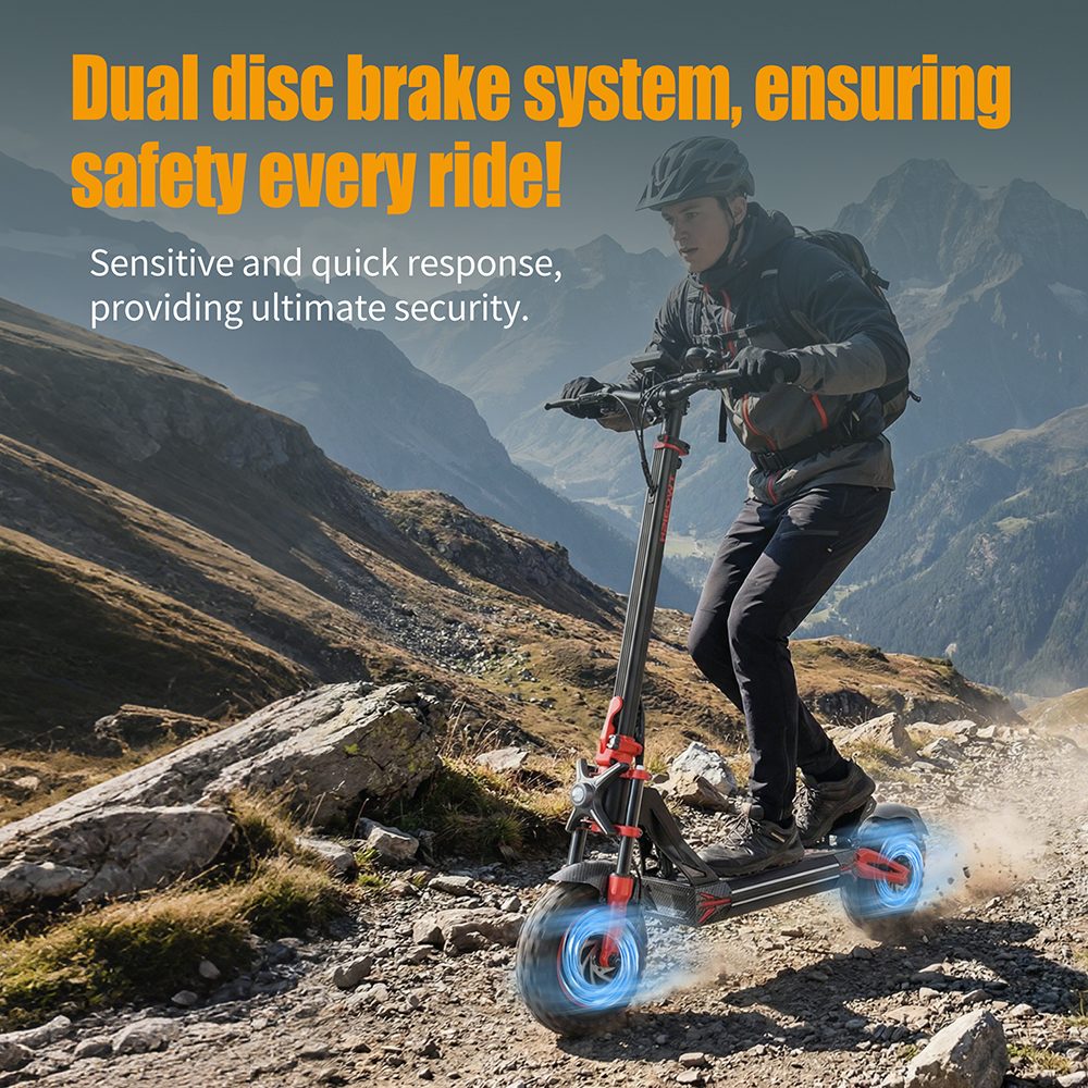 TWOFISH TW4 PRO Electric Scooter 1000W*2 Motor 60V 23Ah Battery 11 inch Tires 72km/h Max Speed 60km Max Range Dual Disc B