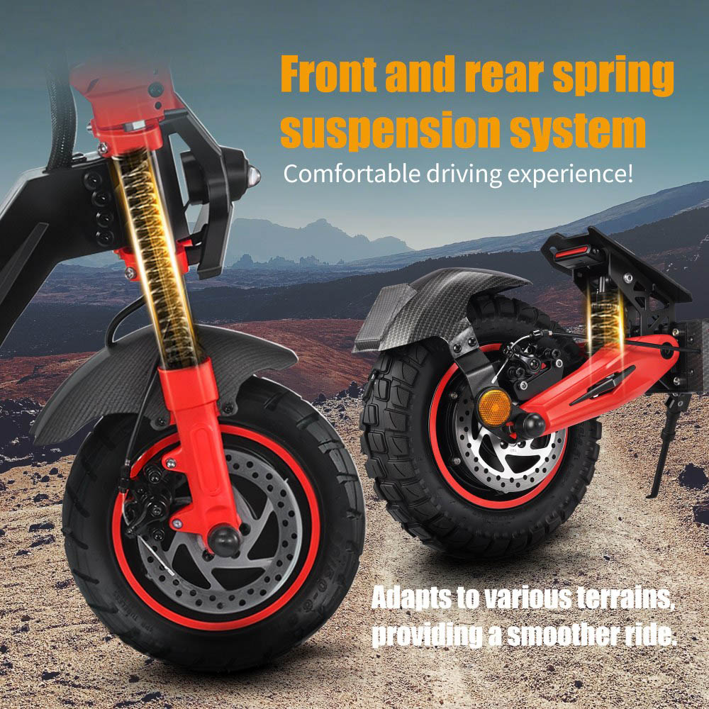 TWOFISH TW4 PRO Electric Scooter 1000W*2 Motor 60V 23Ah Battery 11 inch Tires 72km/h Max Speed 60km Max Range Dual Disc B
