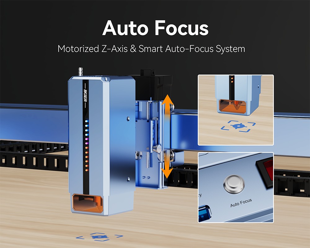 IKIER K40 MAX 40W Laser Engraver  850×800mm Large Area  600mm/s High-Speed  0 01mm Precision  Dual Gear Laser  0 08×0 1mm Ult