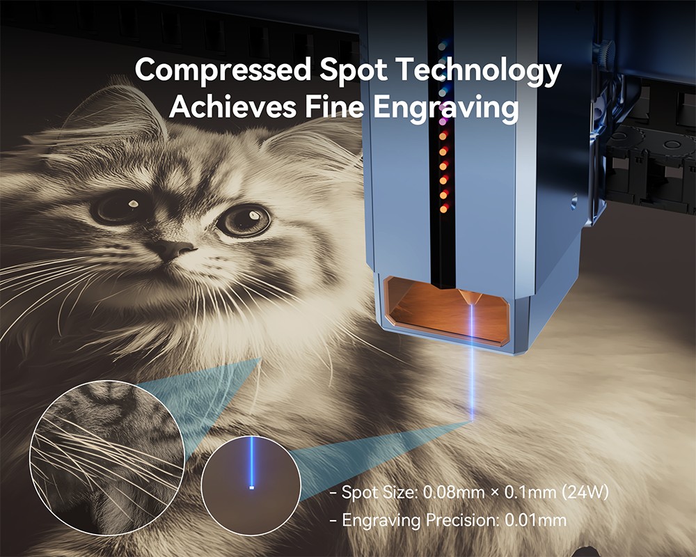 IKIER K40 MAX 40W Laser Engraver  850×800mm Large Area  600mm/s High-Speed  0 01mm Precision  Dual Gear Laser  0 08×0 1mm Ult