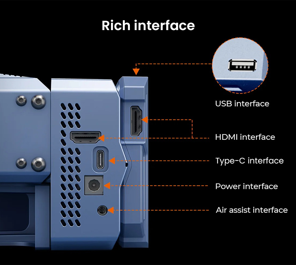 IKIER K1 Ultra 36W Laser Engraver  410mm×410mm Working Area  800mm/s Speed  0 08mm×0 1mm Laser Spot  0 01mm Precision  Auto F