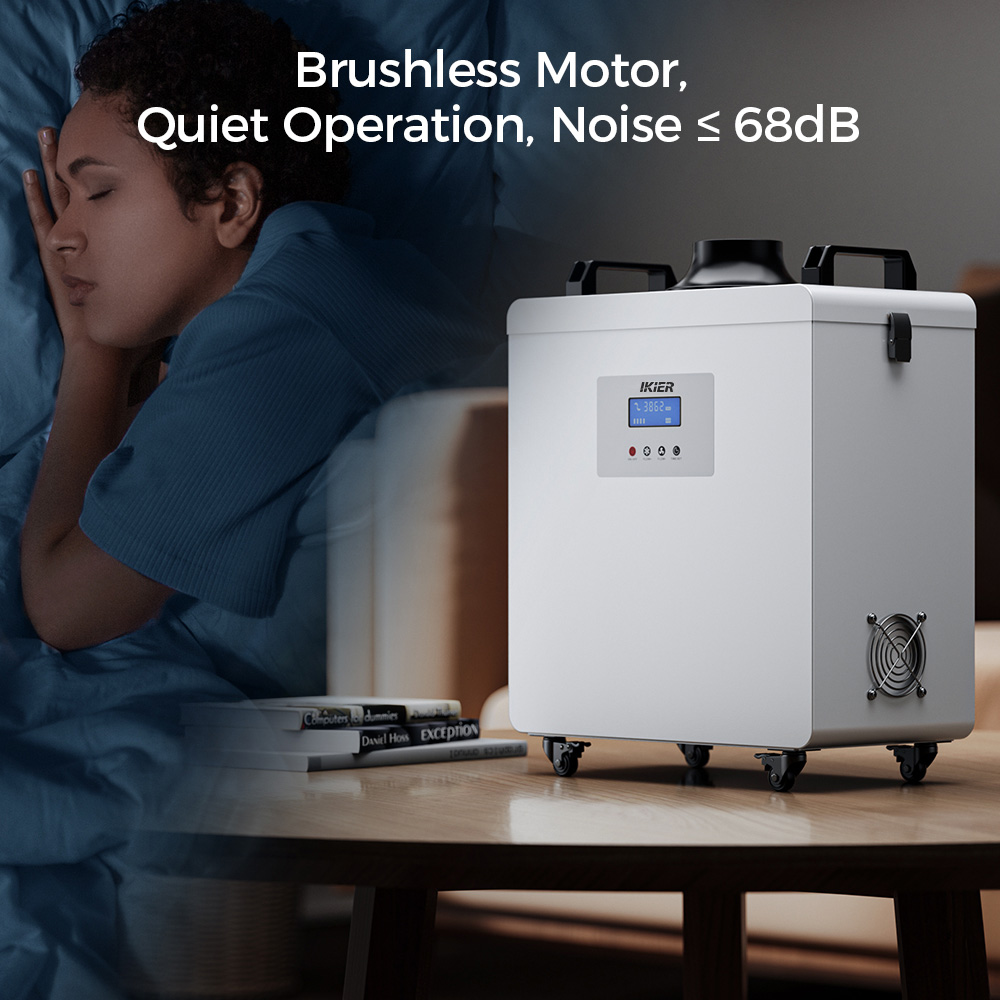 IKIER D4 Smoke Purifier  3-Layer Filtration  Adjustable Speed  Low Noise