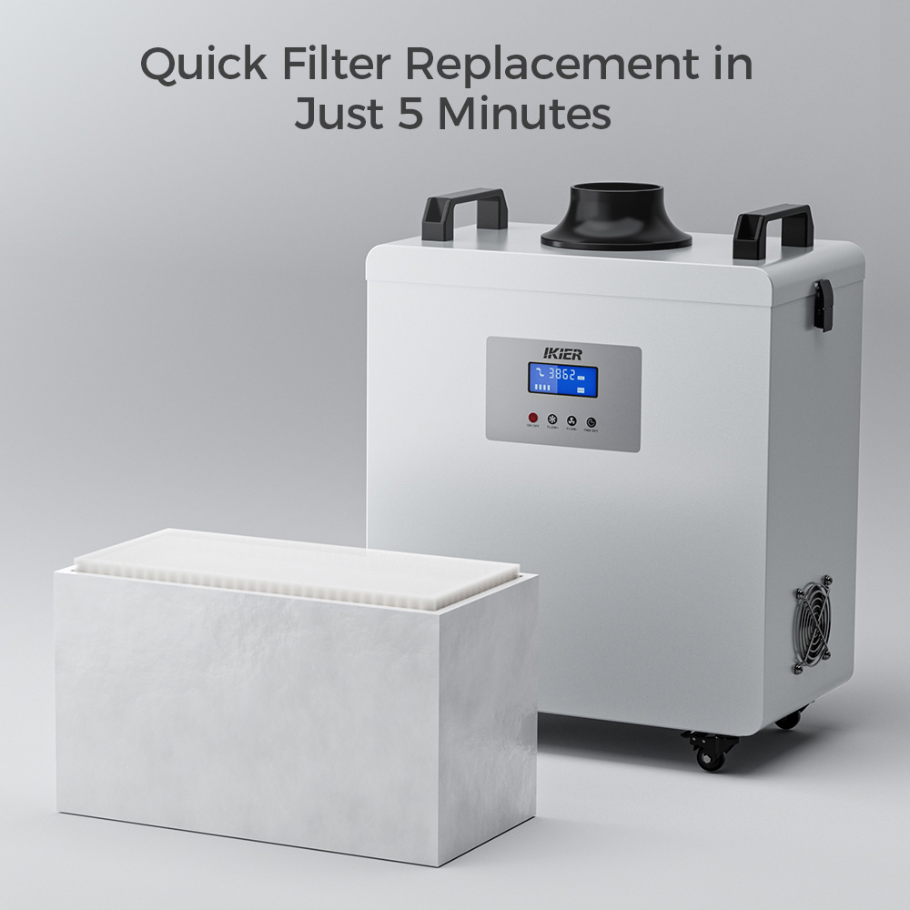 IKIER D4 Smoke Purifier  3-Layer Filtration  Adjustable Speed  Low Noise