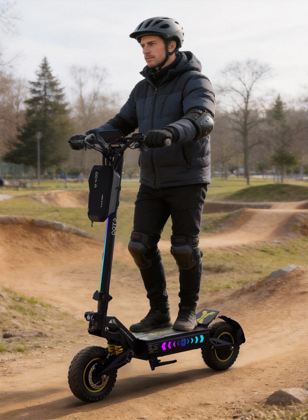 OOTD T10 Pro Electric Scooter  2*1300W Motor  52V 23 4Ah Battery  11 inch Tires  65km/h Max Speed  70km Range  Hydraulic Disc B