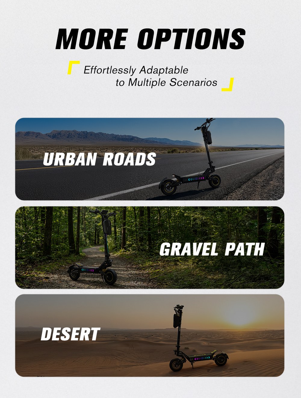 OOTD T10 Pro Electric Scooter  2*1300W Motor  52V 23 4Ah Battery  11 inch Tires  65km/h Max Speed  70km Range  Hydraulic Disc B
