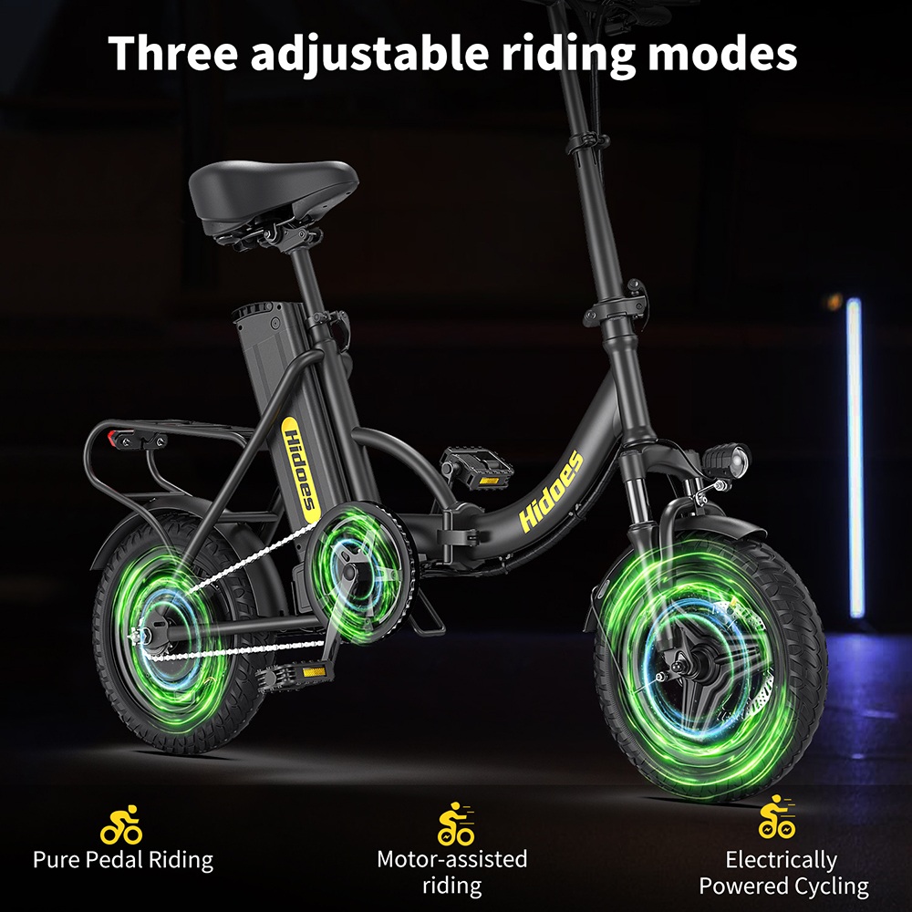 Hidoes C5 Folding Electric Bike  350W Motor  36V 10 4Ah Battery  14 inch Tires  25km/h Max Speed  28km Range  Front
