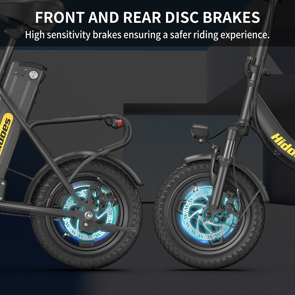 Hidoes C5 Folding Electric Bike  350W Motor  36V 10 4Ah Battery  14 inch Tires  25km/h Max Speed  28km Range  Front