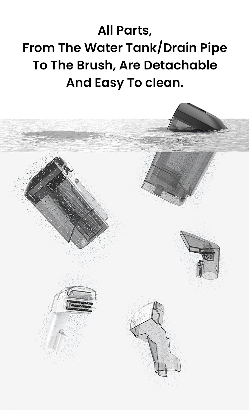 MAMNV C3 Portable Fabric Cleaner  13 000Pa Suction  500W Brush Motor  1 5m Flexible Hose  1000ml Clean