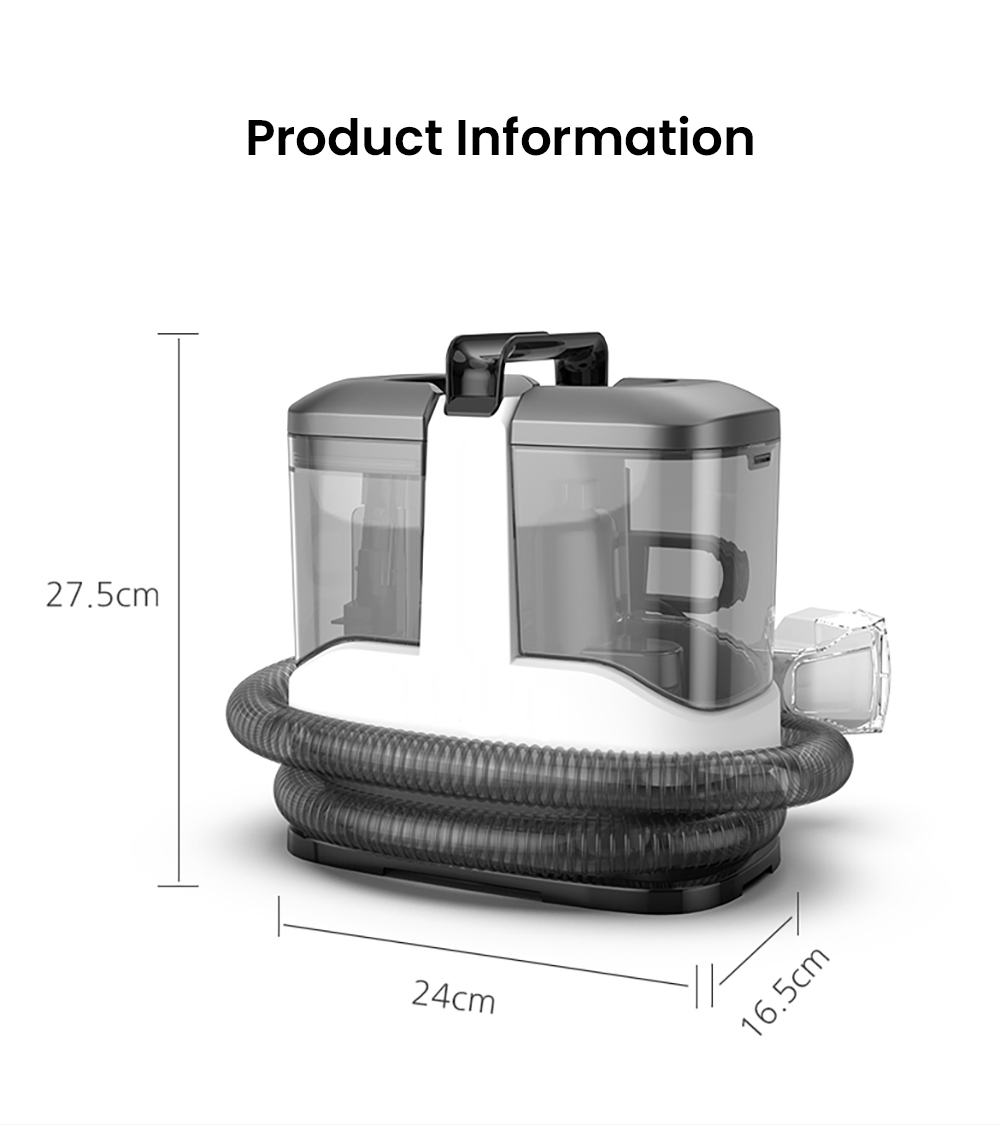 MAMNV C3 Portable Fabric Cleaner  13 000Pa Suction  500W Brush Motor  1 5m Flexible Hose  1000ml Clean