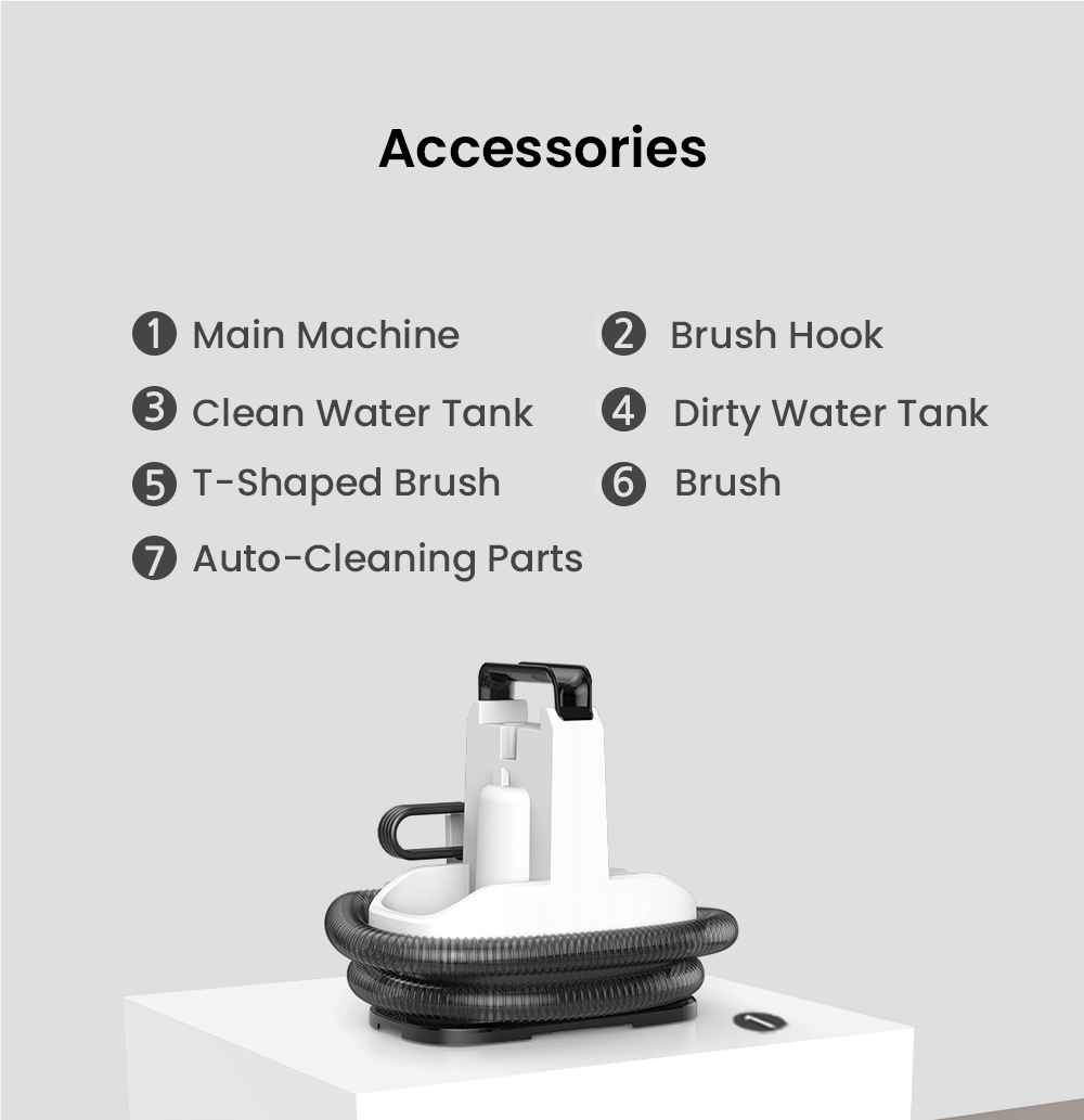 MAMNV C3 Portable Fabric Cleaner  13 000Pa Suction  500W Brush Motor  1 5m Flexible Hose  1000ml Clean