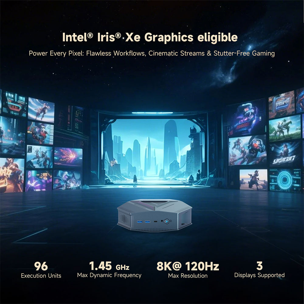 ALLIWAVA GH9 Mini PC  Intel Core i9-12900HK 14 Cores Max 5 0GHz  16GB RAM 1TB SSD  DP  8K@60Hz    HDMI  4K@60Hz    Type-C  4K@1