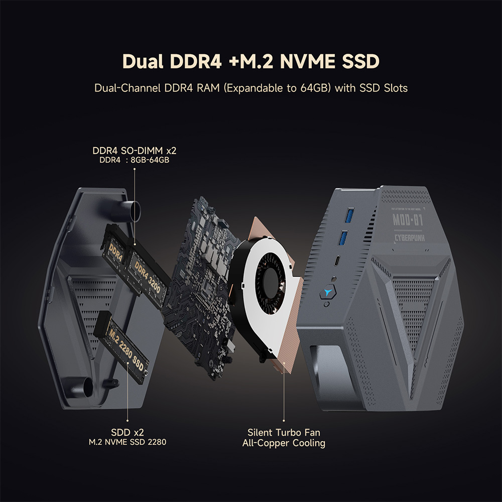 ALLIWAVA GH9 Mini PC  Intel Core i9-12900HK 14 Cores Max 5 0GHz  16GB RAM 1TB SSD  DP  8K@60Hz    HDMI  4K@60Hz    Type-C  4K@1