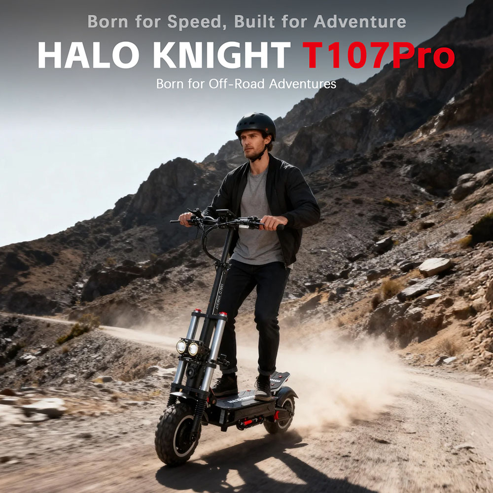 Halo Knight T107 Pro Electric Scooter  2025 Version   3000W*2 Motor  60V 38 4Ah Battery  11 inch Tires  95km/h Max Speed  80km