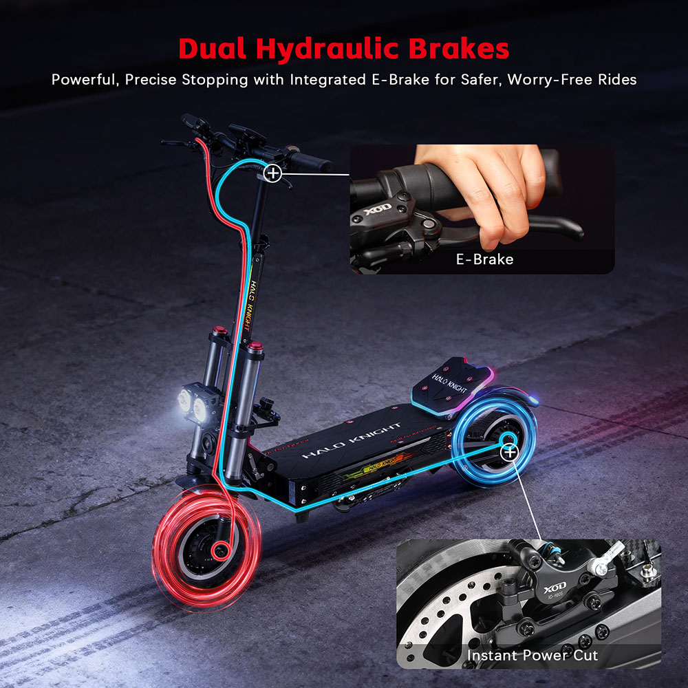 Halo Knight T107 Pro Electric Scooter  2025 Version   3000W*2 Motor  60V 38 4Ah Battery  11 inch Tires  95km/h Max Speed  80km