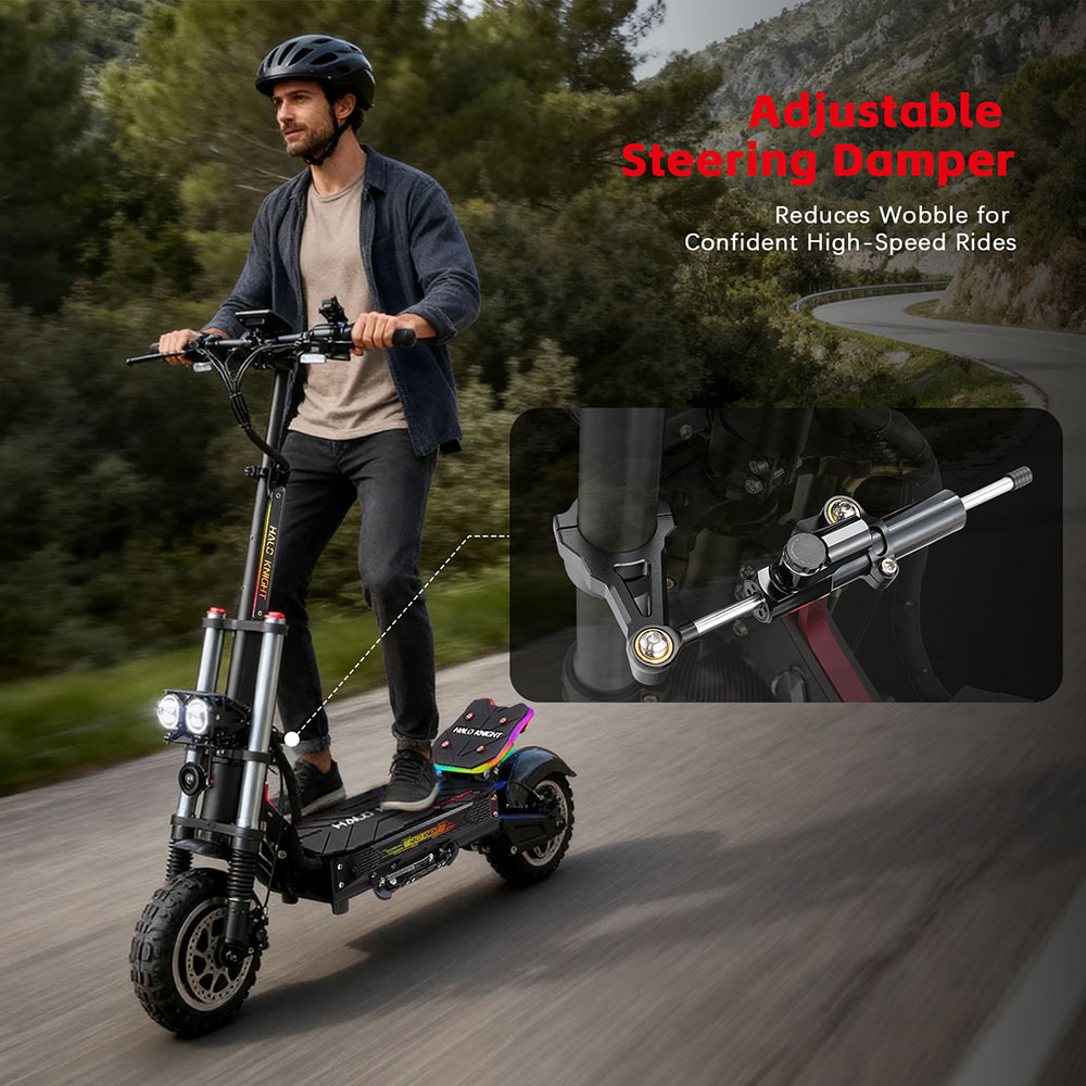 Halo Knight T107 Pro Electric Scooter  2025 Version   3000W*2 Motor  60V 38 4Ah Battery  11 inch Tires  95km/h Max Speed  80km