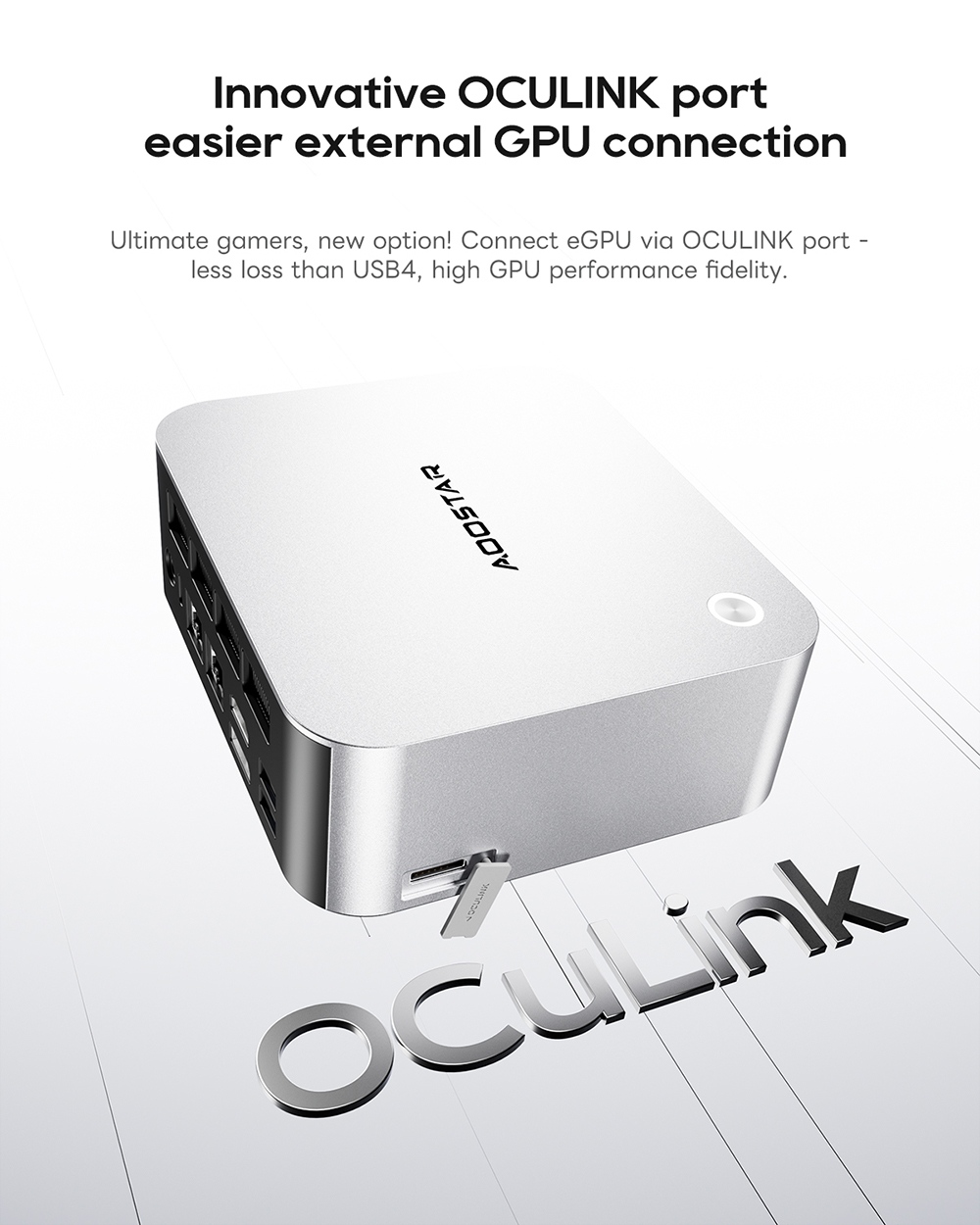 AOOSTAR MACO Mini PC AMD Ryzen 7 Pro 6850H 8 Cores Max 4 7GHz 24GB LPDDR5 RAM 1TB SSD HDMI DP 2*USB4 Quad Screen Display Wi