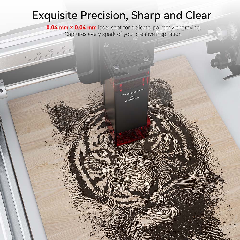 ATOMSTACK Swift Mini 3W Laser Engraver  135×145mm Working Area  0 04mm Laser Spot  10000mm/min Speed  AI Text-to-Image  Multi-