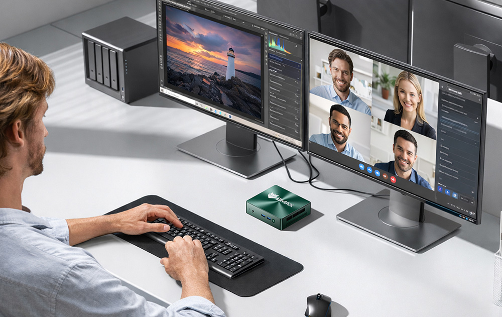 BMAX B6 Turbo Mini PC  Intel Core i5-8257U 4 Cores Up to 3 9GHz  16GB DDR4 RAM 512GB SSD  HDMI   DP Dual 4K Display  4USB 3 0 1