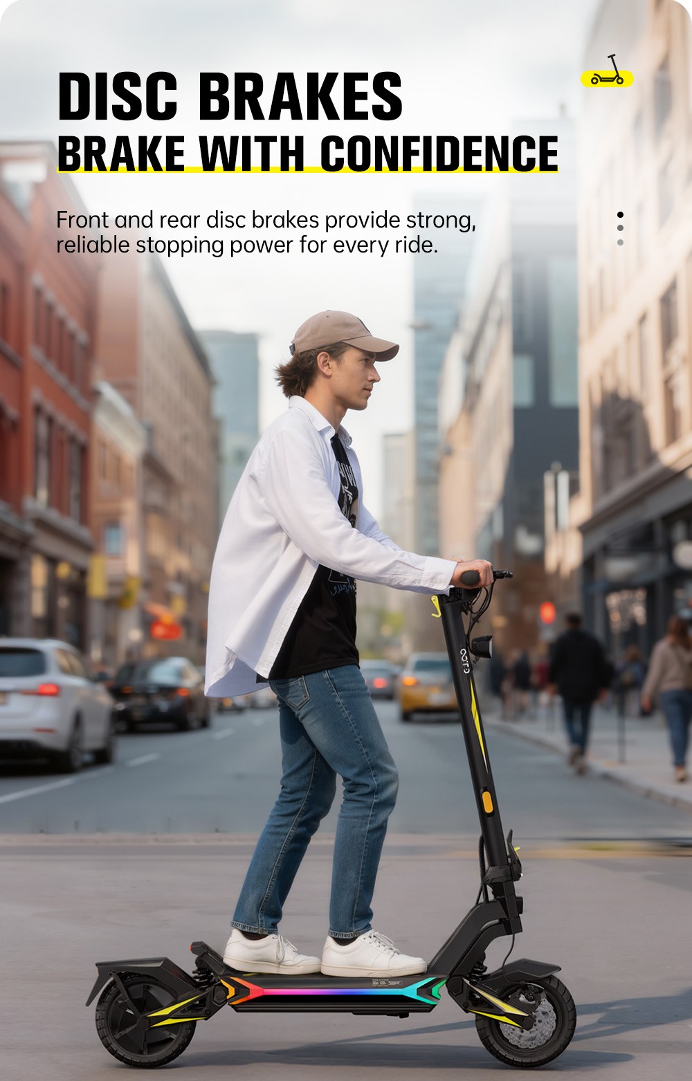 OOTD SR1 Foldable Electric Scooter 1400W Powerful Motor 48V 20Ah Battery 50km/h Max Speed Up to 70km Range 10