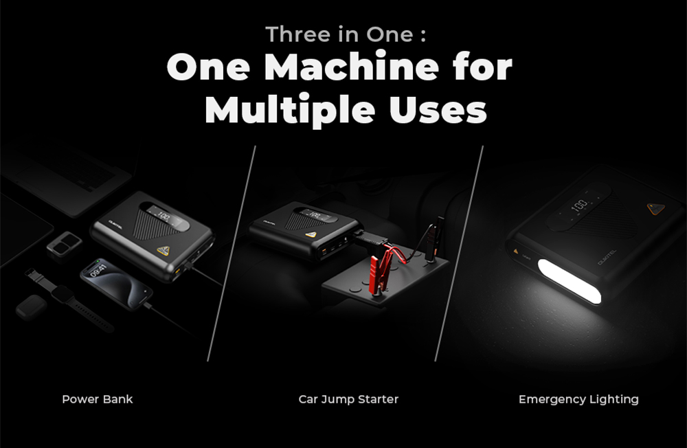 OUKITEL C01 Car Jump Starter  1350A Peak  27500mAh Sodium-Ion Battery  60W PD Fast Charging  12V Auto Battery Booster for Gas 8