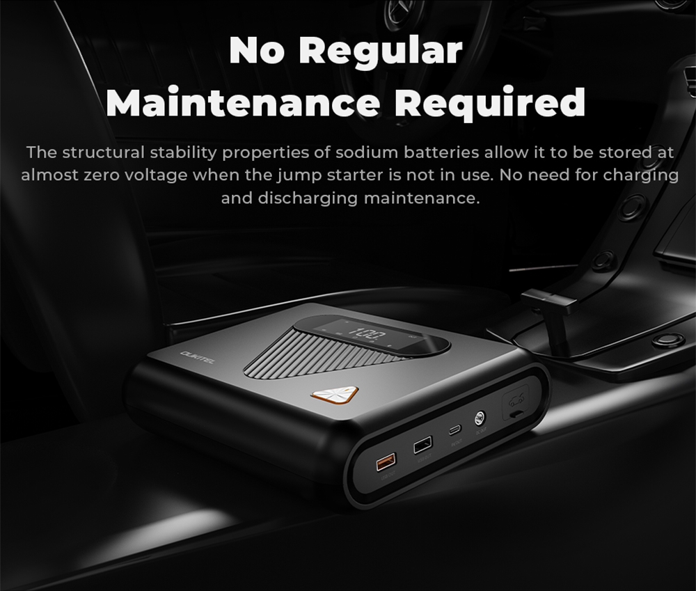 OUKITEL C01 Car Jump Starter  1350A Peak  27500mAh Sodium-Ion Battery  60W PD Fast Charging  12V Auto Battery Booster for Gas 8