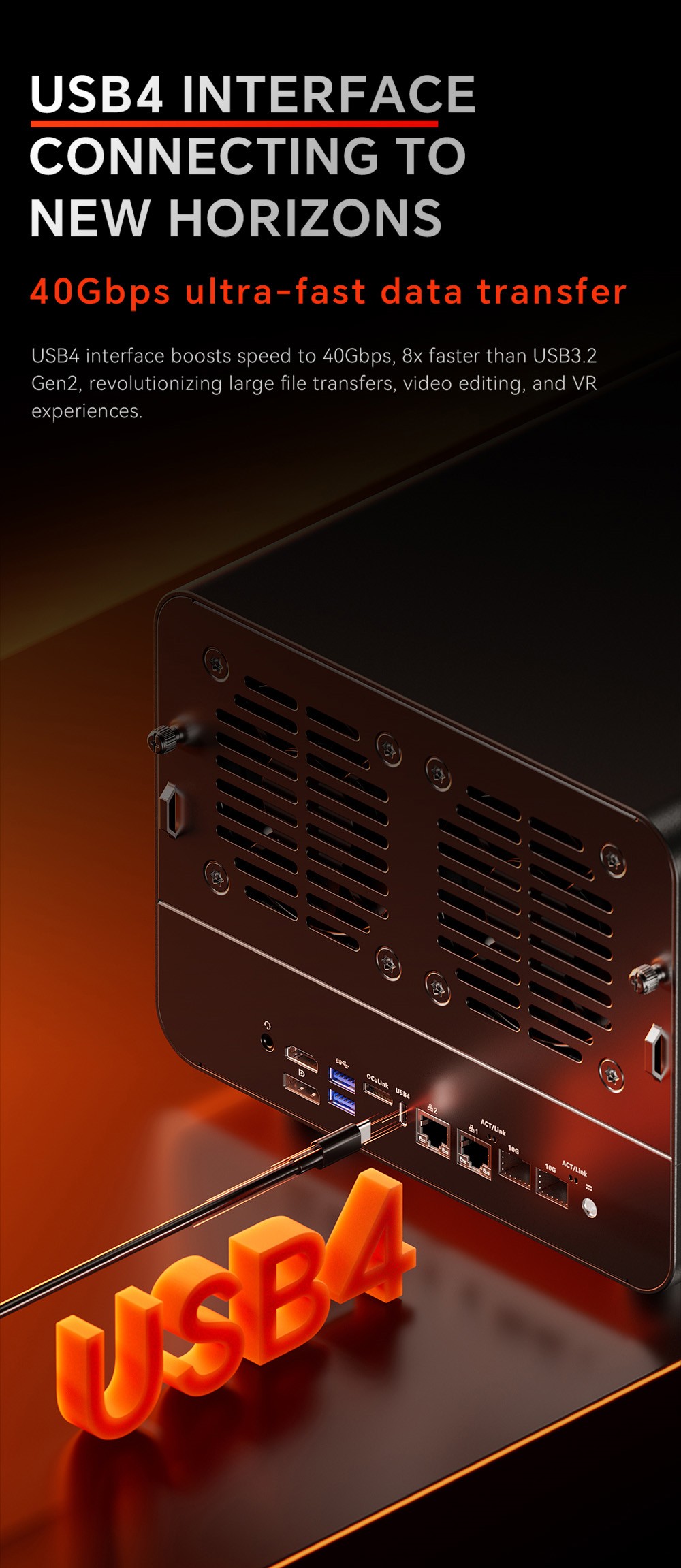 AOOSTAR WTR MAX 11 Bays NAS Mini PC Barebone  No RAM No SSD   Secondary Screen  AMD R7 Pro 8845HS 8 Cores Max 5 1GHz  HDMI DP U