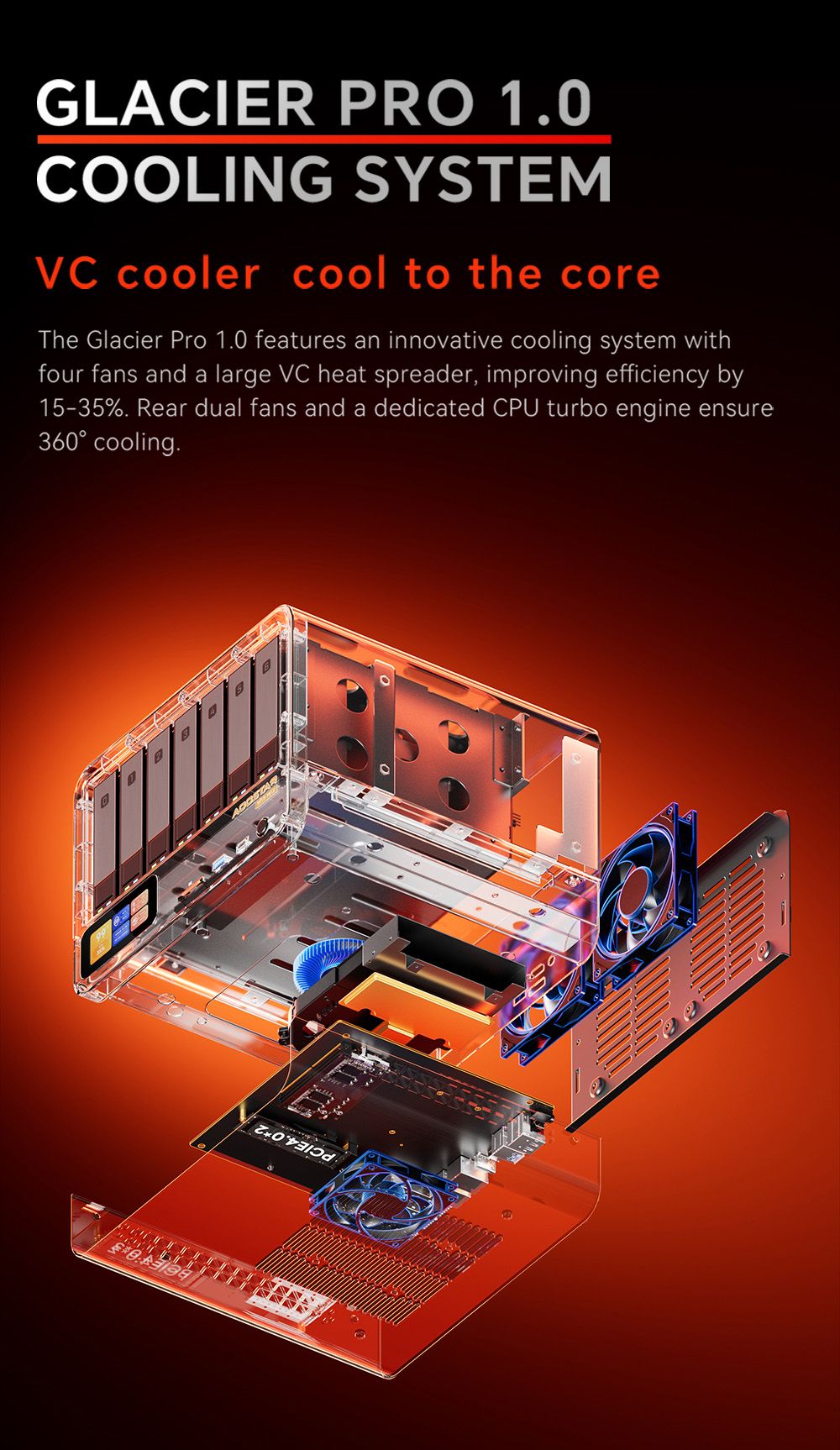 AOOSTAR WTR MAX 11 Bays NAS Mini PC Barebone  No RAM No SSD   Secondary Screen  AMD R7 Pro 8845HS 8 Cores Max 5 1GHz  HDMI DP U