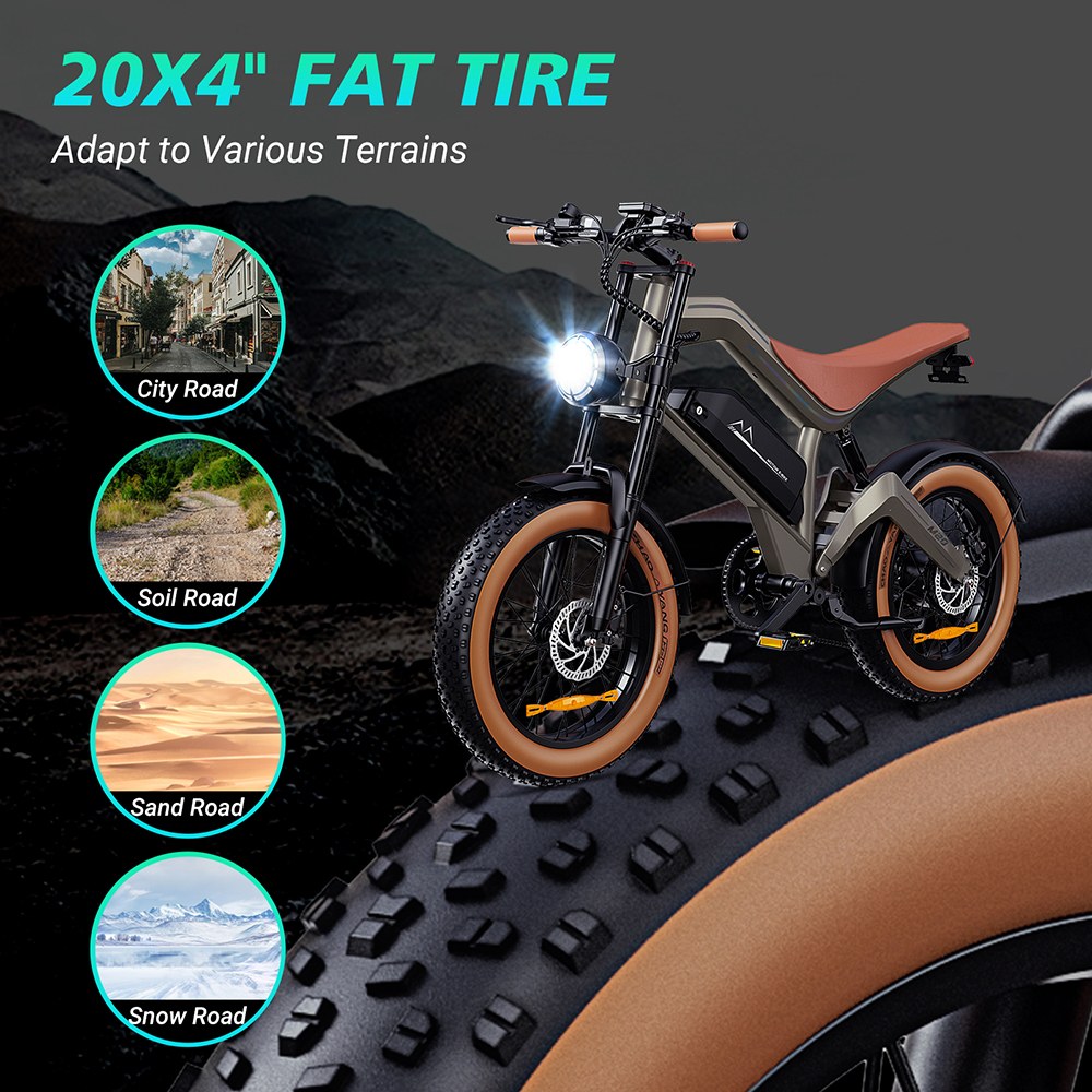 ZONVEER M20 Electric Bike 1000W 1500W Peak Motor 48V 18 2Ah Battery 55km/h Max Speed 60km PAS Range 20