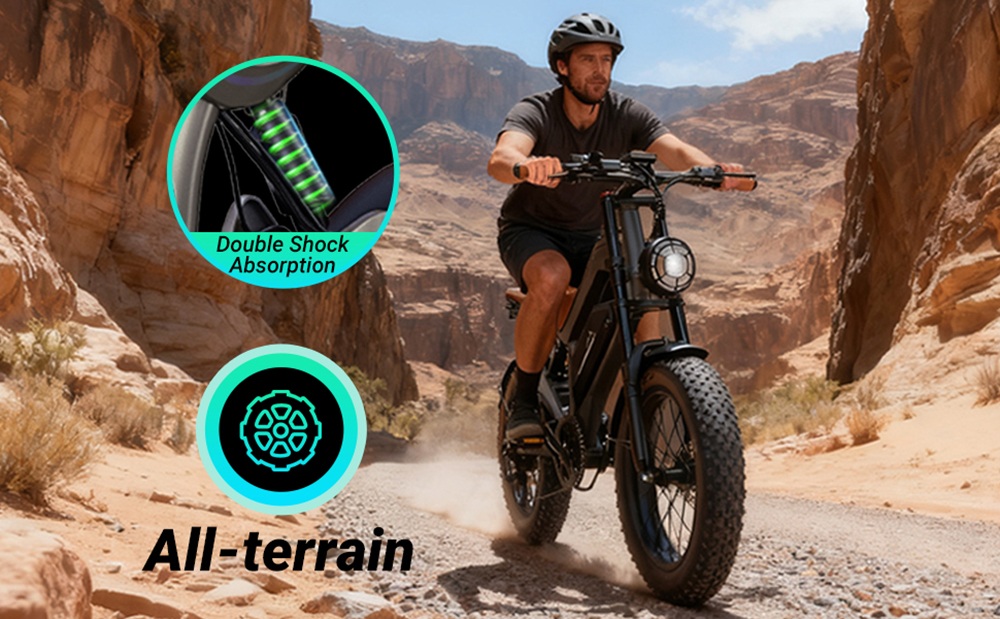 ZONVEER M20 Electric Bike 1000W 1500W Peak Motor 48V 18 2Ah Battery 55km/h Max Speed 60km PAS Range 20